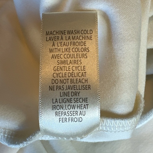 Max Studio London high rise Wide-Leg Cream stretch knit culottes pockets - Picture 8 of 8